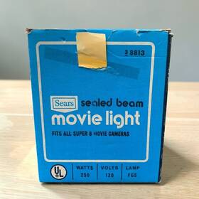 38813 Sears Vintage Super 8 Movie Light Model Sealed Beam 250w From 1960s