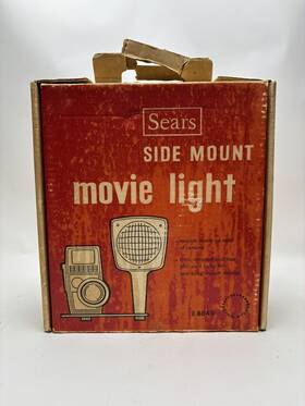 38849 Sears Vintage 110v 115v Sealed Beam Side Mount Handheld Movie Flood Light