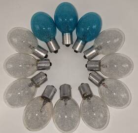 8770 Sears 2x 6 Bulb Pack Tower Flash No 5b Nib 9x Clear 3x Blue