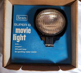 8847 Sears Super 8 Movie Light For 8mm Vintage Camera Mounted 650w