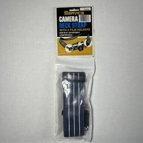 Service Camera Neck Strap 1830xa Vintage Blue Manufacturing 35mm With 2 Film Holders - New