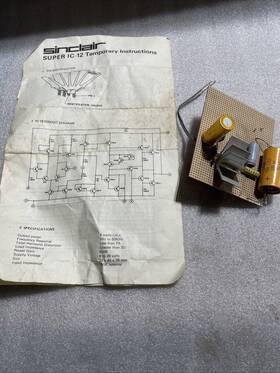 Ic-12 Sinclair Super With Parts And Temporary Instructions