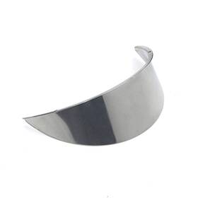 Smt-moto 708176871577 5.75 Inch Chrome Headlight Visor - Modern Style Silver Screw-in Motorcycle