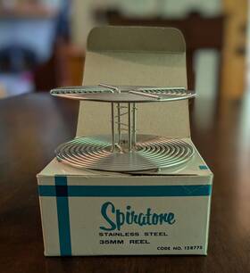 128775 Spiratone Vintage Film Supplies Lot Of 2 Stainless 35mm Reels Original Box Cs1