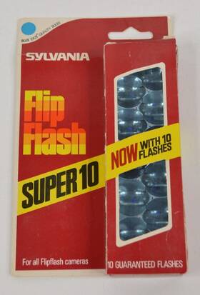 Sylvania 046135917288 Gte Blue Dot Flip Flash Super 10 Camera Bulbs New Sealed 1980s