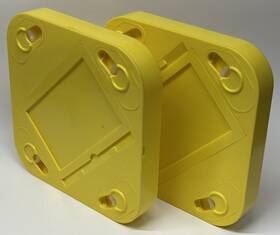 Ewa-s8b Tayloreel Corporation Set Of Two 16mm 400ft Yellow Plastic Film Reels With Sturdy Travel Cases