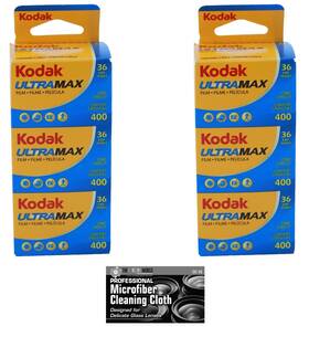 1024389 The Imaging World Kodak Ultramax 400 Color Film 35mm 36 Exposures 6-roll Pack With Cloth