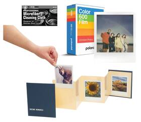 Prd6002-2a The Imaging World Polaroid Color Film Double Pack Album And Cloth For 600 Now Onestep Cams