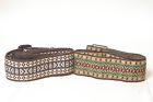 F92048 Two Vintage Hippie Mod Retro Woven Colorful Camera Straps Unmarked