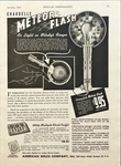 American Bolex Co. Chardelle Meteor-flash: Synchronized Pictures" Ad 1941. Fixed Price $10.55.