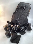 Nikon D90 Package Including 4 Lenses, Winder,battery,filters And Bag (F5). Fixed Price $573.88.