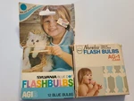Lot Sylvania Blue Dot Flash Bulbs AG1B 12 Norelco AG-1 Clear A2. Fixed Price $10.00.
