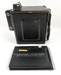 Graflex Speed Graphic 4X5 Camera W/ Film Pack Adapter & Kalart Range Body Only. Fixed Price $179.95.