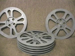 Six- 1600FT 16MM Plastic Film Reels New Goldberg. Fixed Price $82.00.