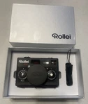 Rollei Af Black Film Camera, Lidar Autofocus 35MM W Box And Extras Exc+++++. Fixed Price $540.00.