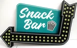 Snack Bar Sign Usb Led Lights Movie Home Theater Wall Art Decor Popcorn Arrow. Fixed Price $49.99.