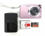 Sony Cyber-shot DSC-W120 Digital Camera Pink W/ Sd Card, Charger & Battery. Fixed Price $134.96.