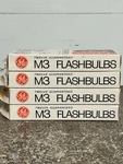 General Electric M3 Clear Flashbulbs Lot Of 4 Boxes 12 Per. Fixed Price $24.00.