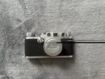 Ernst Leitz Wetzlar Leica Camera Silver Black With Lens And Leather Case (worn). Fixed Price $600.00.
