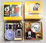 Kodak Duaflex Iv Brownie Hawkeye Outfit Flashes Film Cameras Both Work. Fixed Price $50.00.