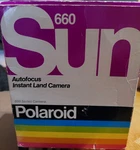 Polaroid Sun 660 Autofocus Instant Land Camera Black W/ Strap Box Manual. Fixed Price $35.00.