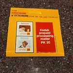 Vintage Kodak Prepaid Processing Mailer PK20 For Kodachrome Ektachrome Film. Fixed Price $5.90.