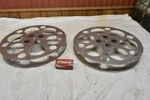 Vintage Rare Hollywood Co. 22" Diameter 70MM Aluminum Movie Film Reels. Fixed Price $145.00.