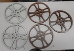 Lot Of 5 Metal 16MM/1600FT Film Reels Goldberg Brothers, Hfc. Fixed Price $134.99.