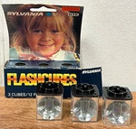 Sylvania Blue Dot Vintage Flashcubes 91288-0 3 CUBES/12 Flashes New Box. Fixed Price $5.99.