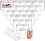 Juvale Film Canisters With Caps 30-COUNT, 35MM, Clear Plastic Cylinders. Fixed Price $19.99.