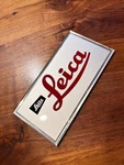 Rare 1950S Vintage Leica Glass Plated Dealer Stand Leitz Leather Backed. Fixed Price $300.00.