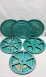 3 Reelane Thread-o-matic Camera Film Reels Vintage Green 7''. Fixed Price $20.00.