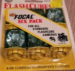 Vintage Flash Cubes General Electric Focal Six Pack Photograph Camera. Fixed Price $10.25.