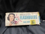 Vintage Sylvania Flashbulbs Blue Dot Press 25B Box W/ C1960S. Fixed Price $79.00.