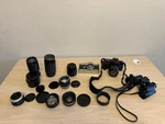 Mixed Lot Of Camera Lenses Vintage & Modern Various Brands Mounts. Fixed Price $100.00.