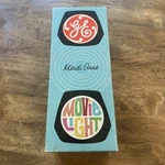 Vintage General Electric Movie Light Mardi Gras Model MG-1 Mint / New Box. Fixed Price $23.99.