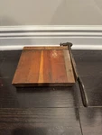 Vintage Ellseelo No. 61674 Wood Trimming Board 8 3/4" X 9" Usa. Fixed Price $30.00.