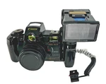 Vintage Canon Q8200 35MM Film Camera And Flash Unit - Not Tested. Fixed Price $24.99.