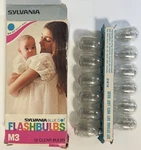 Vintage Full Box Of 12 Sylvania Blue Dot M3 Clear Nos. Fixed Price $12.49.
