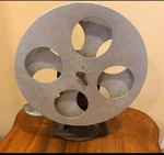 11.5" Hfc Hollywood Film Co Split Reel W/hand Crank Rewinder. Fixed Price $99.00.