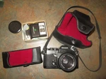 Ricoh XR-1S 35MM Slr Film Camera W Rikenon 50MM 1:2 Lens/case/flash. Fixed Price $140.90.