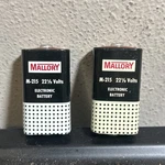 Vintage Mallory Electronic Batteries M-215 22 1/2 Volts Usa For Display Only. Fixed Price $9.20.