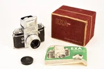 Exakta Ihagee 35MM Film Slr Camera W/ Meritar 50MM F/2.9 Lens In Box V22. Fixed Price $124.99.