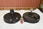 2 Vintage 18" Simplex Vari Tork Movie Theater Projector Reel Film Can Magazine. Fixed Price $125.00.
