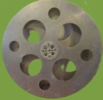 Vintage 26" Goldberg Bros. E-z-hub Movie Film Reel 35MM Pat No. 3450366. Fixed Price $120.00.