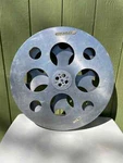 Vintage 26" Goldberg Bros. E-z-hub Movie Film Reel 35MM Pat No. 3450366 Indio Ca. Fixed Price $121.50.