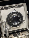 Graflex Crown Graphic 4X5 Camera, Flash Handle, Case Accessories. Fixed Price $500.00.