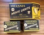 Pair Of Vintage Sylvania Movie Lights R34 For Bar Tested & Work. Fixed Price $13.99.