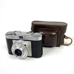 Wirgin Vintage Edixa Rangefinder Film Camera Vero Shutter Lens Cassar 1:2.8/45MM. Fixed Price $49.95.