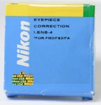 Nikon Eyepiece Correction Attachment -4, Fits F, F2, F3, Fm/fe Series, Fa. Fixed Price $40.00.